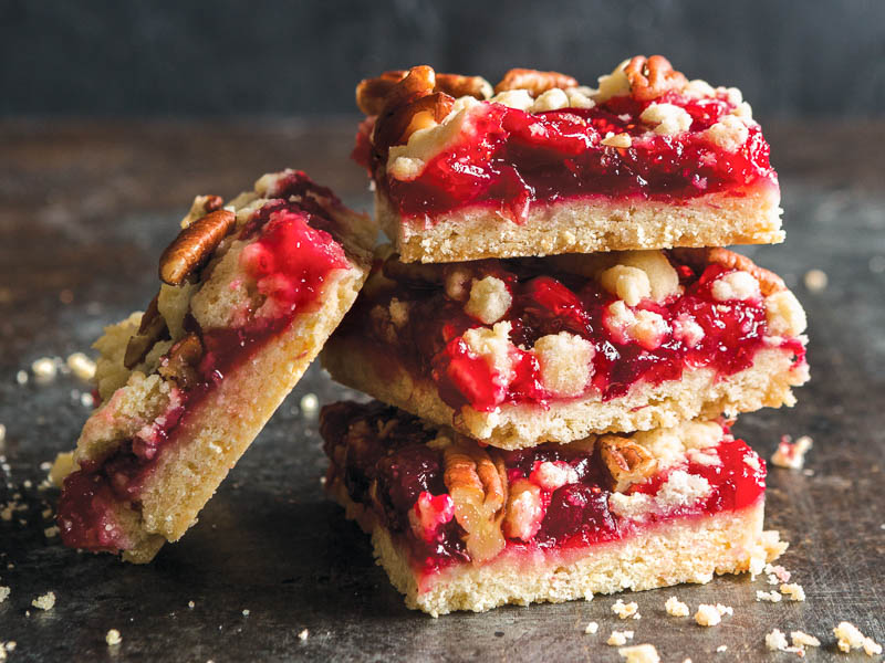 Cranberry Jam Pecan Bars Bake from Scratch