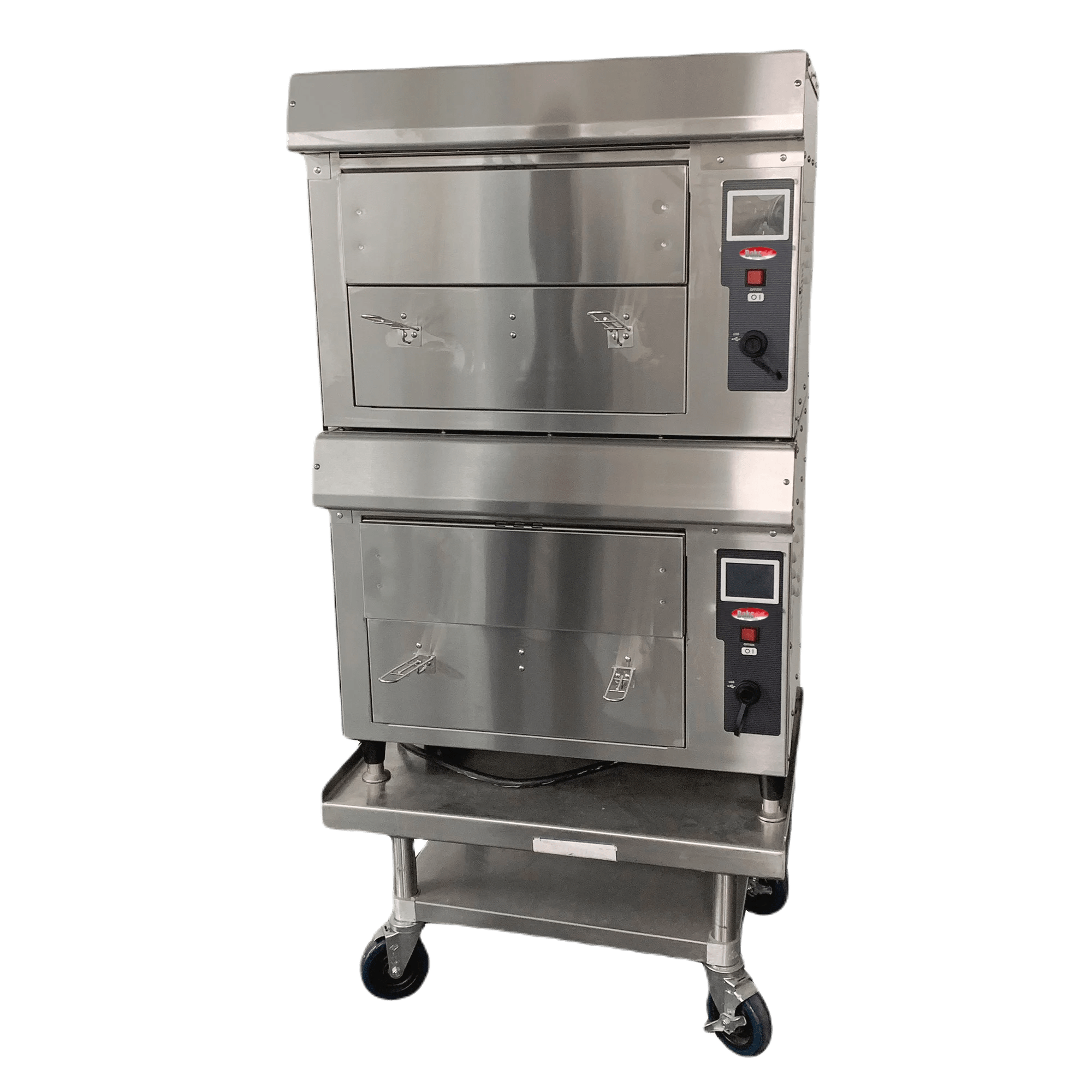 BakeMax BMDGF5 Commercial Floor Model Electric Double Stacked Greaseless Forced Air Fryer