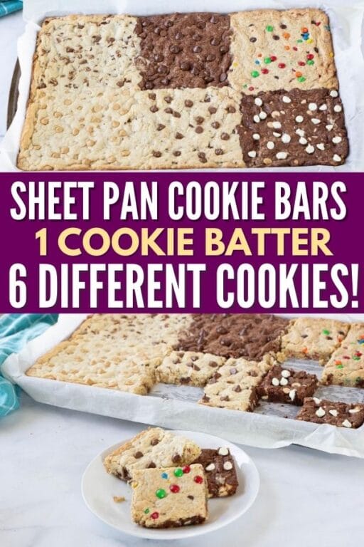 Sheet Pan Cookie Bars 6 Ways 1 Batter • Bake Me Some Sugar