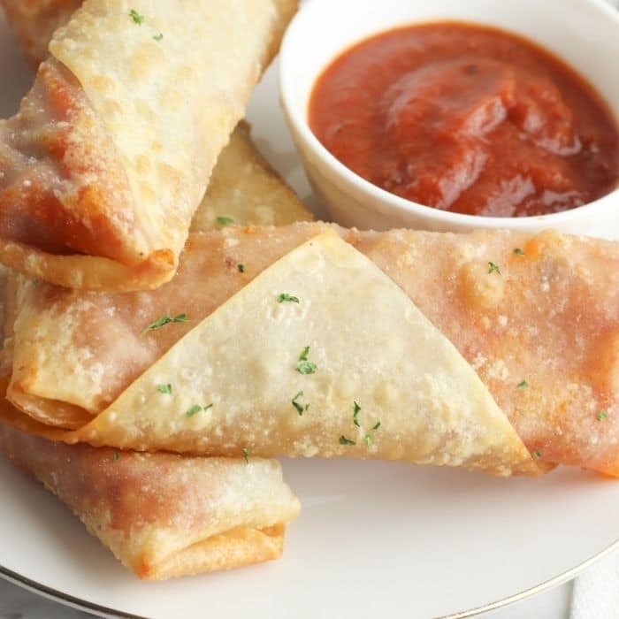 Easy Air Fryer Pizza Egg Rolls Recipe Bake Me Some Sugar