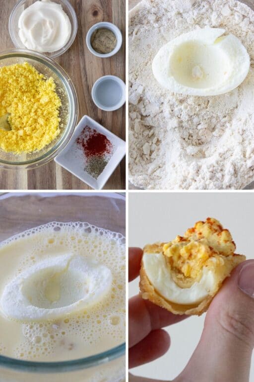 DeepFried Deviled Eggs with Jalapeno and Bacon Bake Me Some Sugar