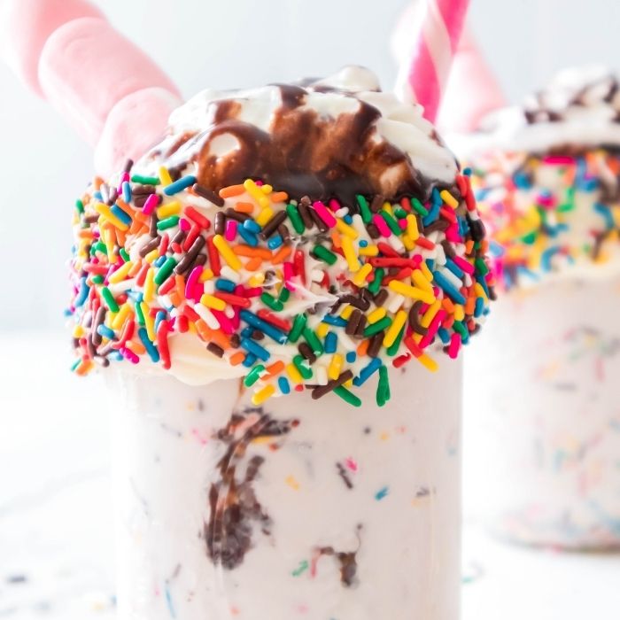 Easy Funfetti Milkshake Recipe • Bake Me Some Sugar
