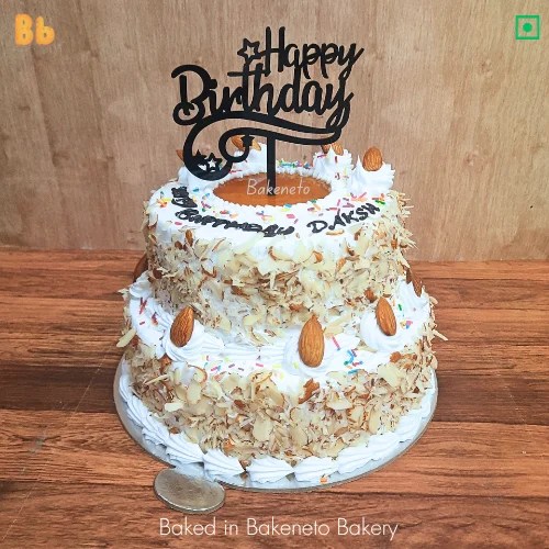 Order 2 Tier Almond Cake 2 Floor Cakes By Best Bakery In Noida