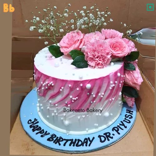 Buy Girl Pink Flower Cake Order Or Send Cake In Vasundhara