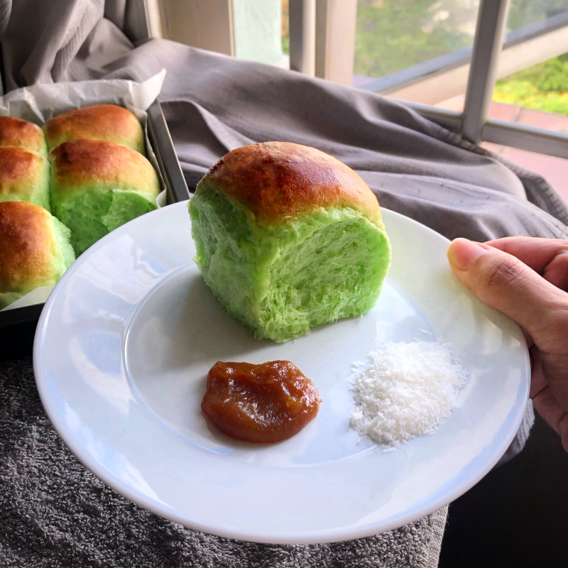 Pandan Coconut Bread Recipe Baking Made Simple by Bakeomaniac