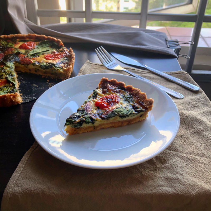 Spinach Ham Quiche Recipe Baking Made Simple by Bakeomaniac