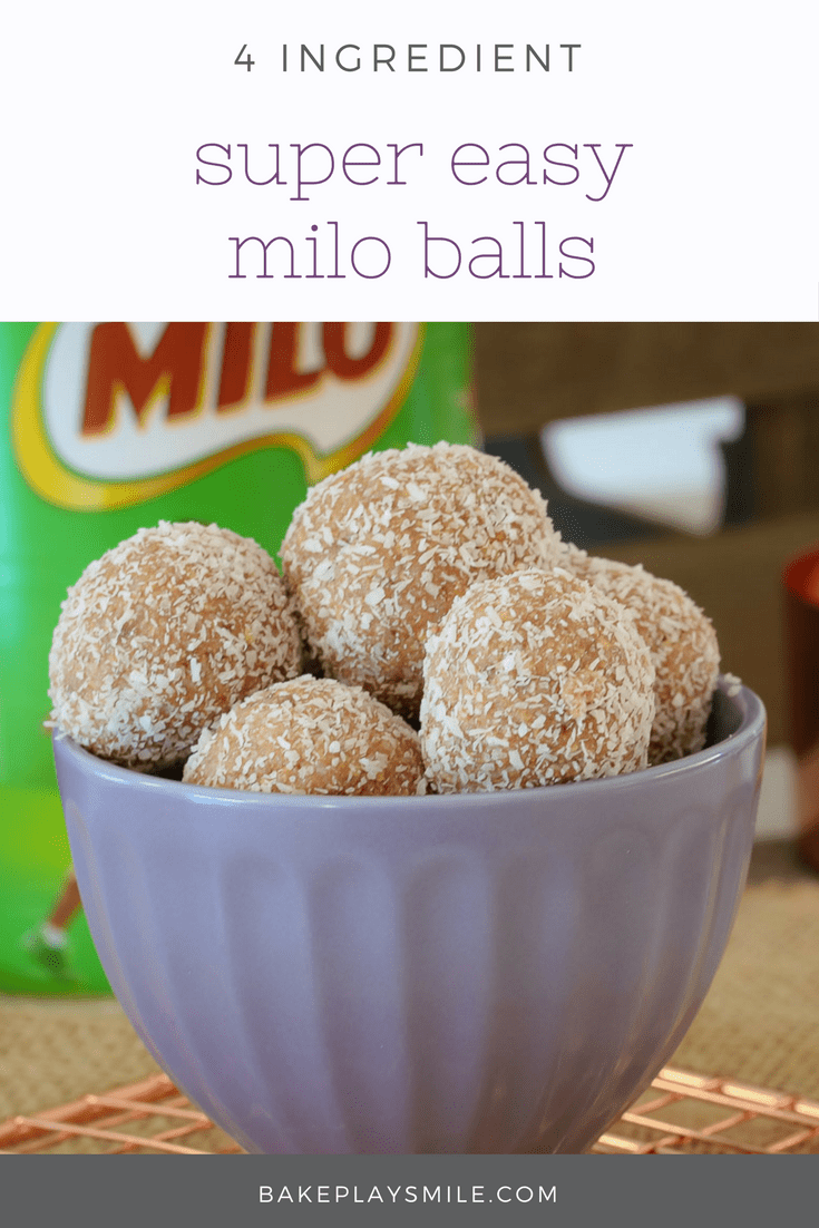 Easy Milo Balls 4 Ingredients Bake Play Smile