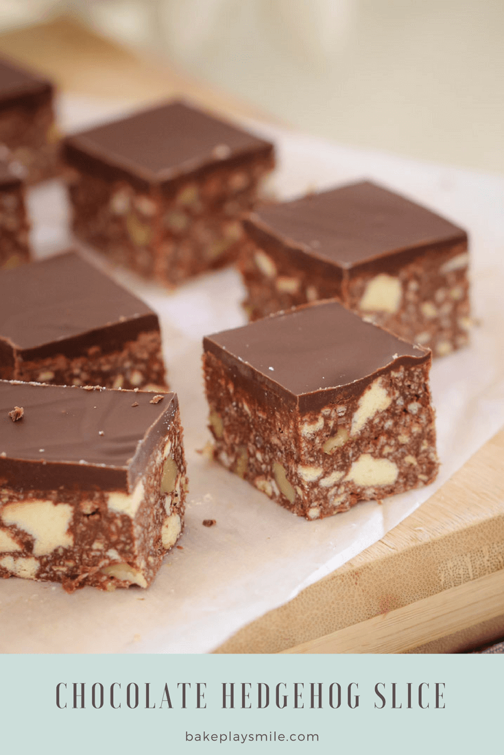 Chocolate Hedgehog Slice NoBake Bake Play Smile