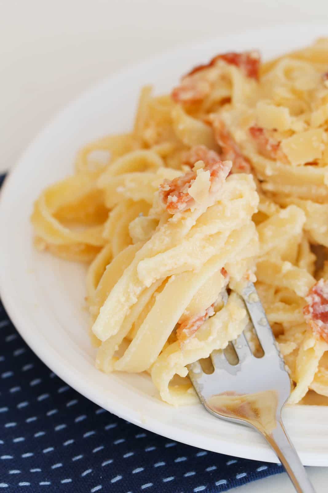 Fettuccine Carbonara 30Minute Dinner Bake Play Smile