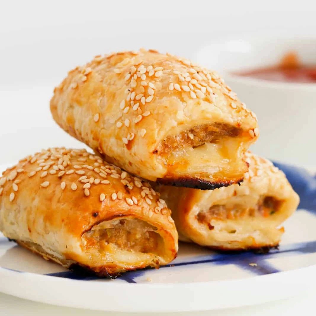 Chicken and Vegetable Sausage Rolls Bake Play Smile