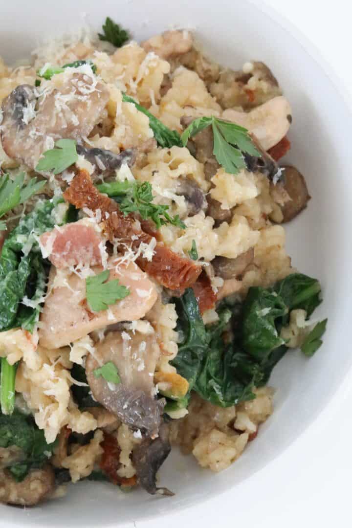 Slow Cooker Risotto Chicken and Mushroom Bake Play Smile