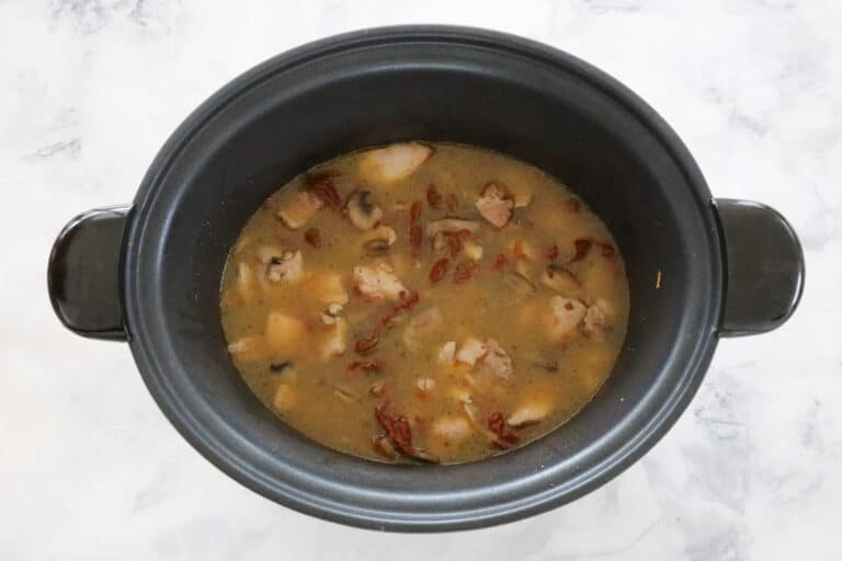 Slow Cooker Risotto Chicken and Mushroom Bake Play Smile