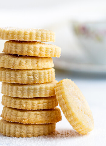 shortbread cookies stacked on top of each other