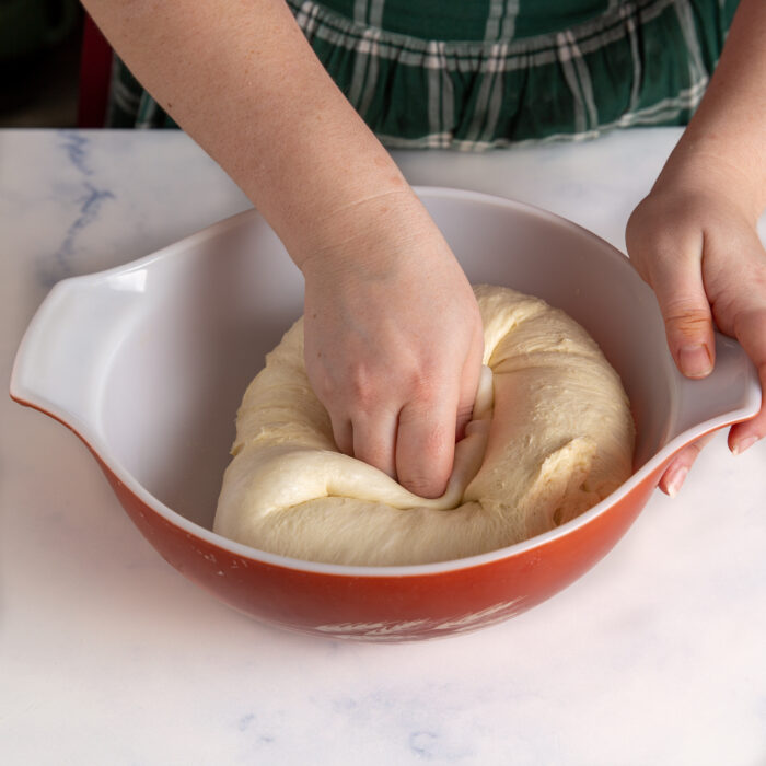 degassing the dough