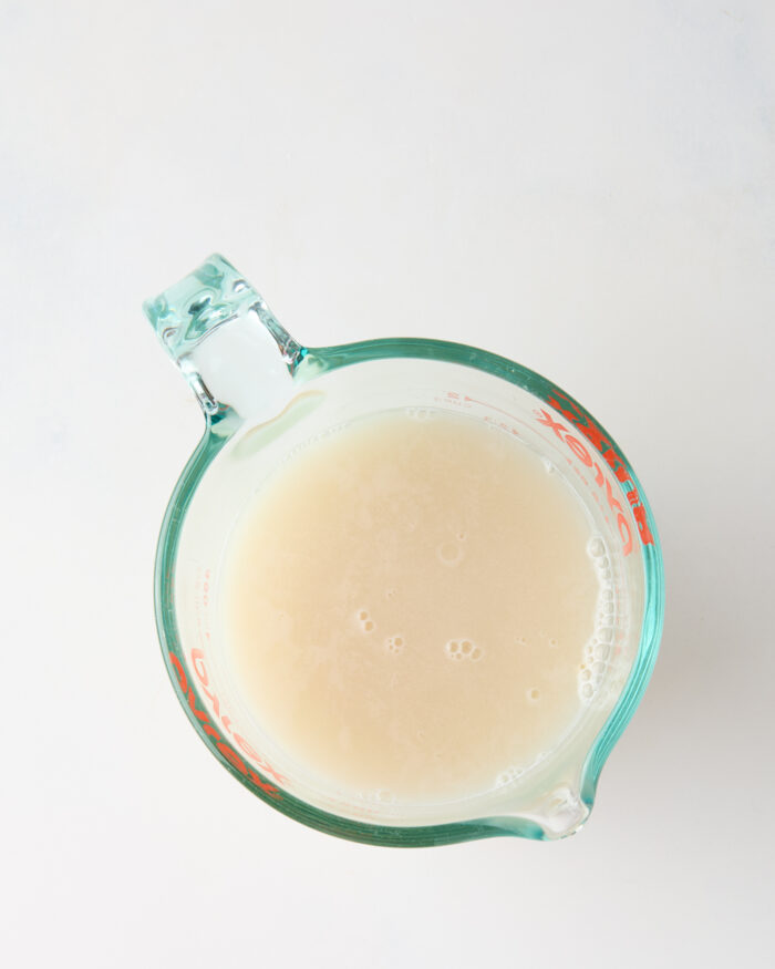 mixture before bubbling