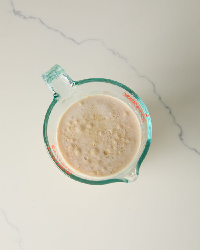 bubbly, foamy yeast mixture