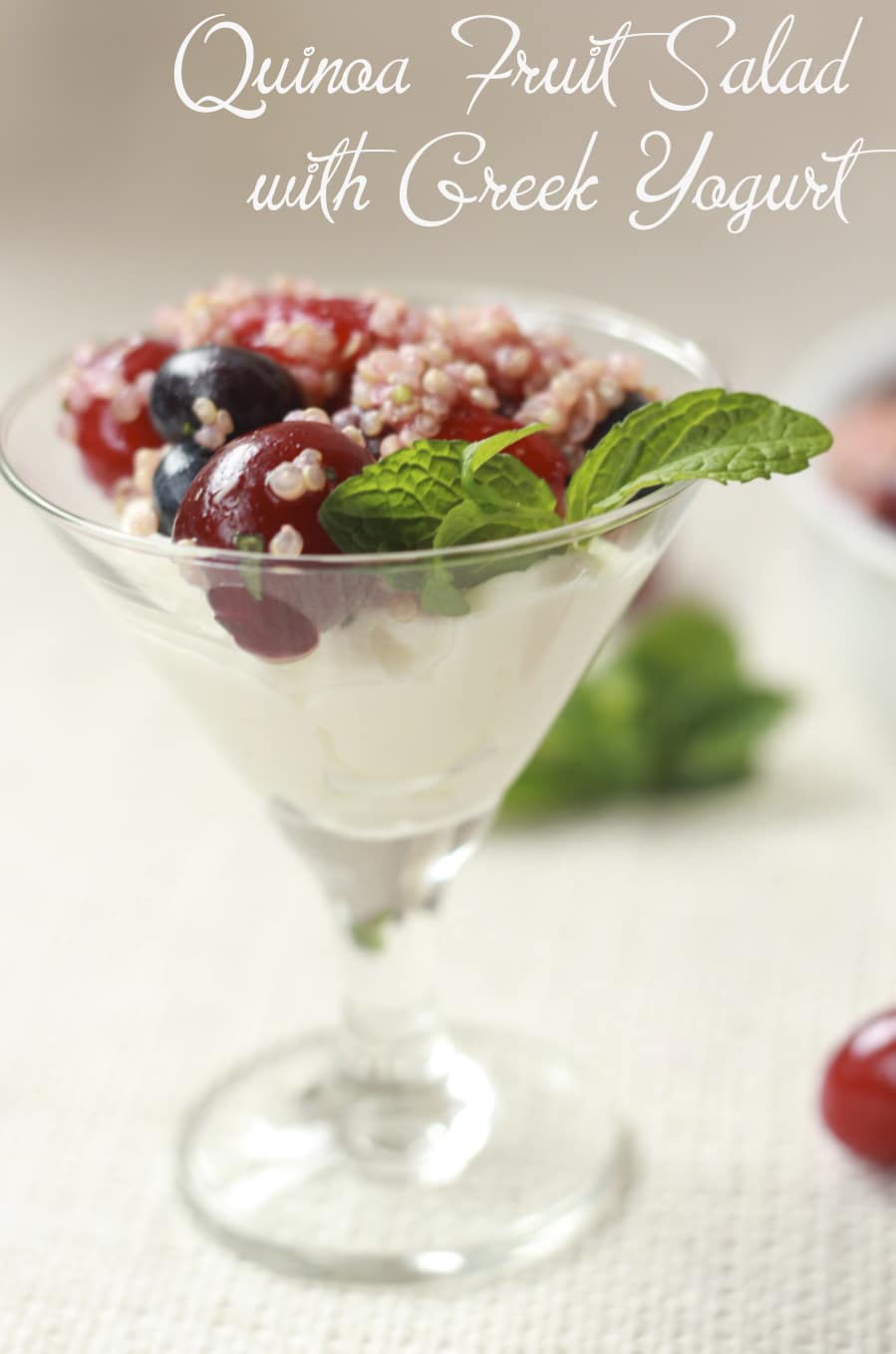 Quinoa Fruit Salad with Greek Yogurt Baker Bettie