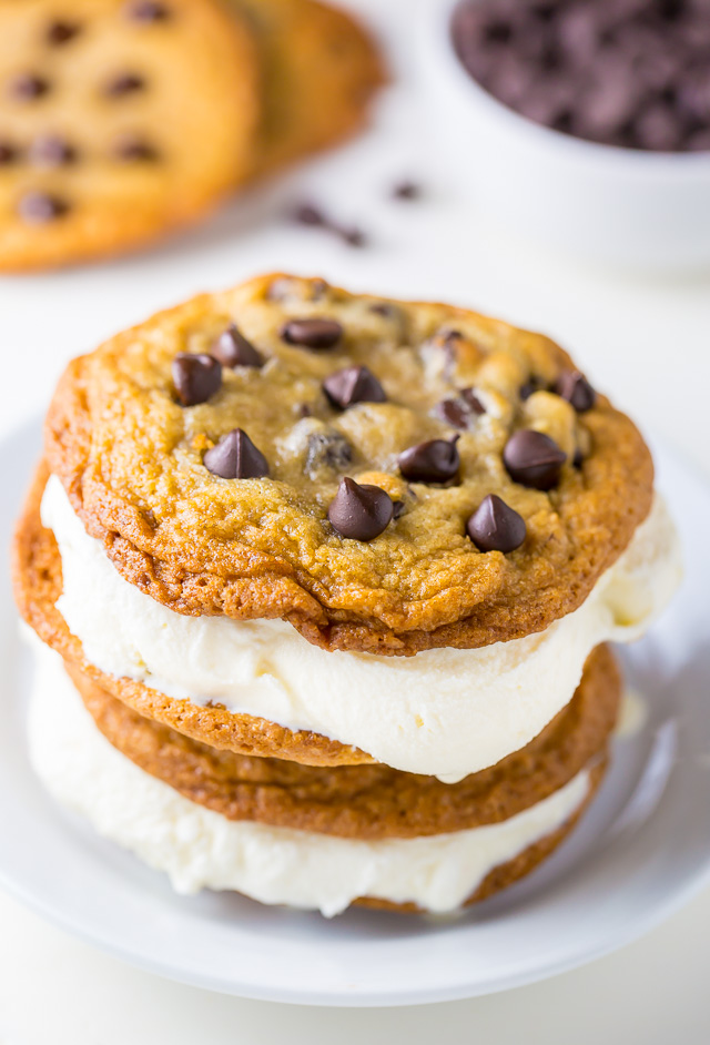 Chocolate Chip Ice Cream Sandwiches Baker by Nature