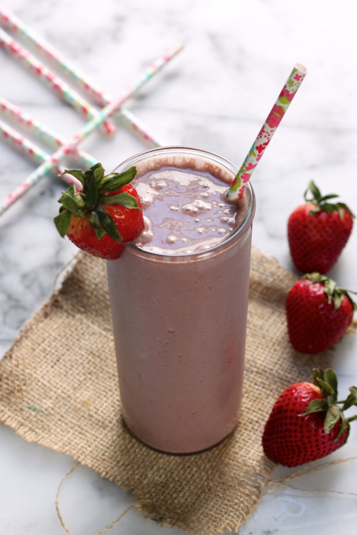 Strawberry Spinach Smoothies Baker by Nature