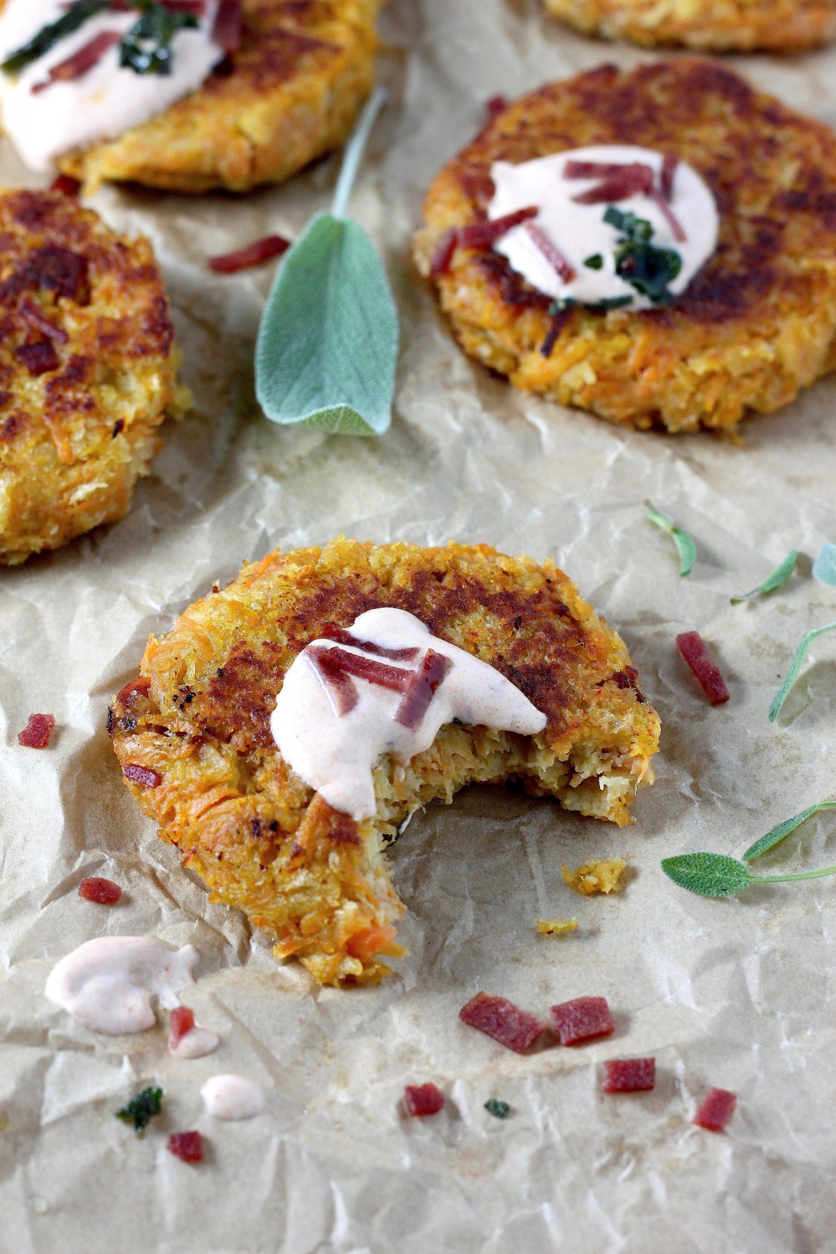 Sweet Potato and Apple Fritters with Smokey Chipotle Aioli and Fried