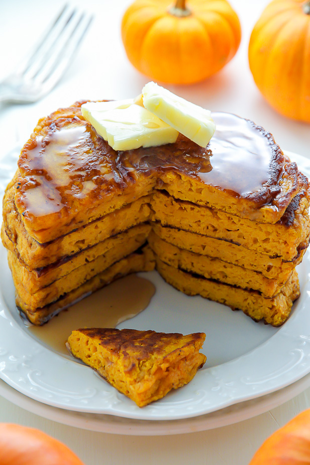 Fluffy Pumpkin Pancakes Baker by Nature