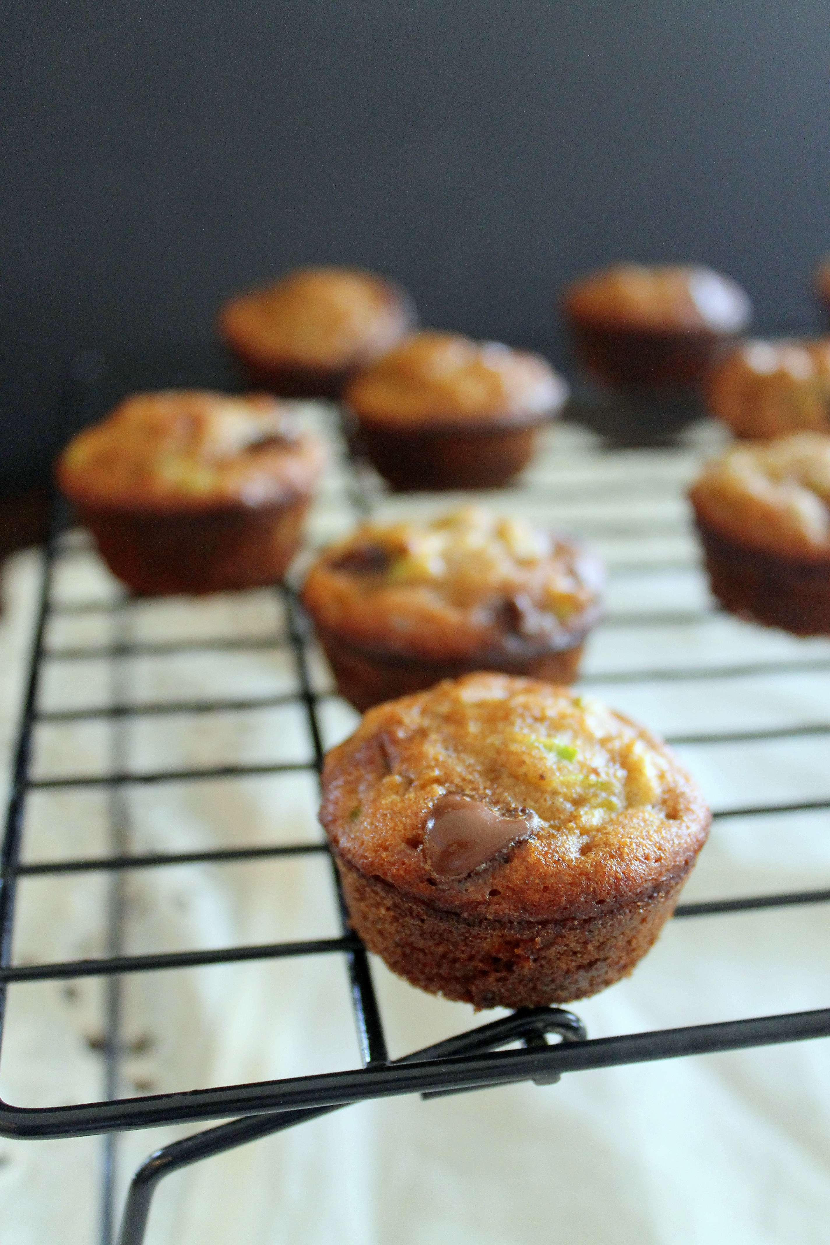 Zucchini Chocolate Chip Mini Muffins (GF, Refined SF)