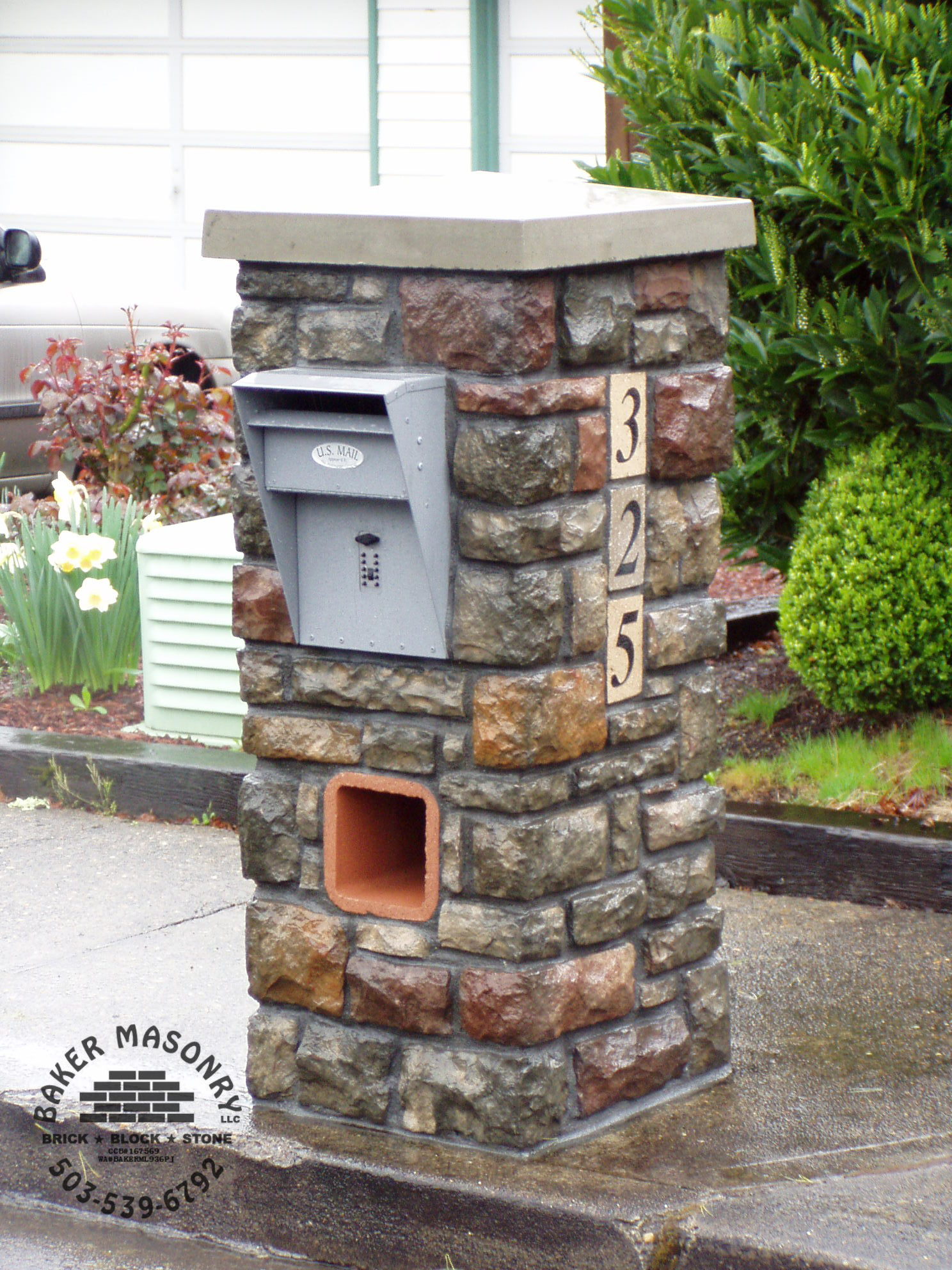 Stone Mailboxes Brick Mailboxes Baker Masonry Portland Oregon