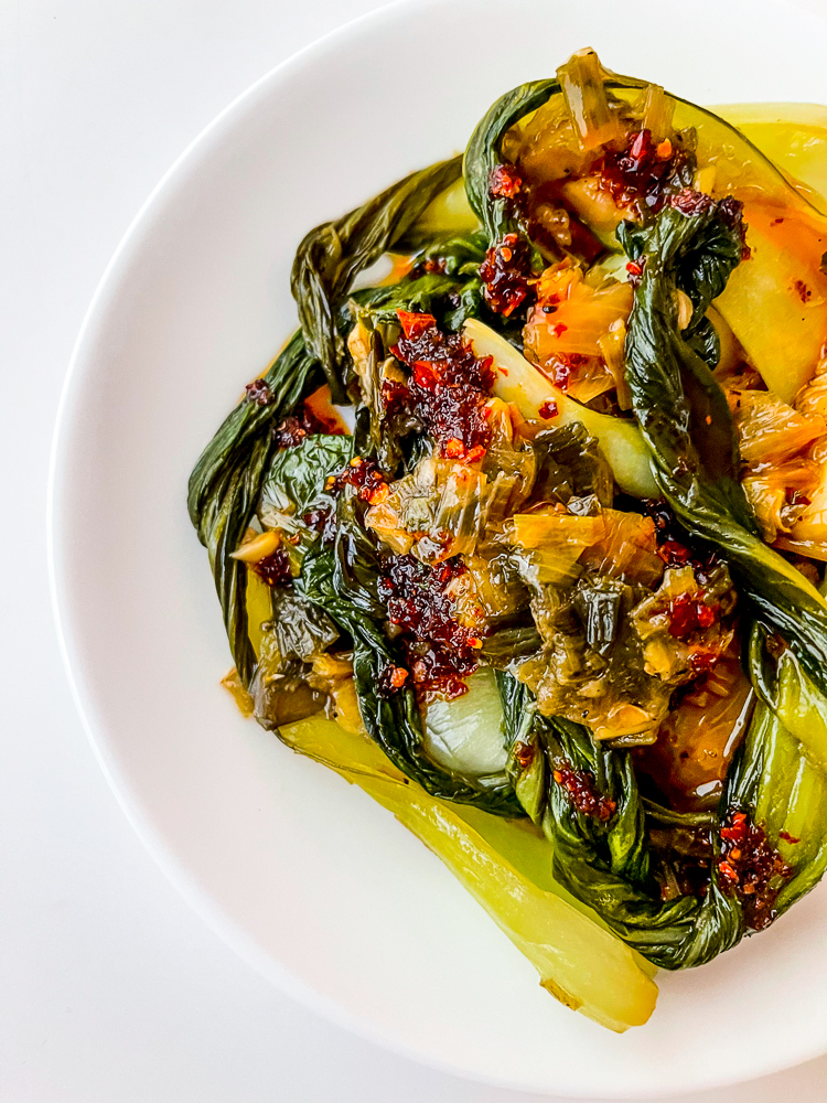 Leek and Ginger Bok Choy