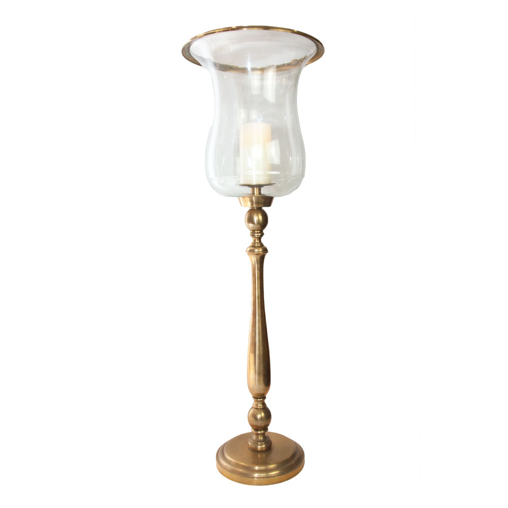 Harlech Brass Hurricane Lamp Baker Rhodes