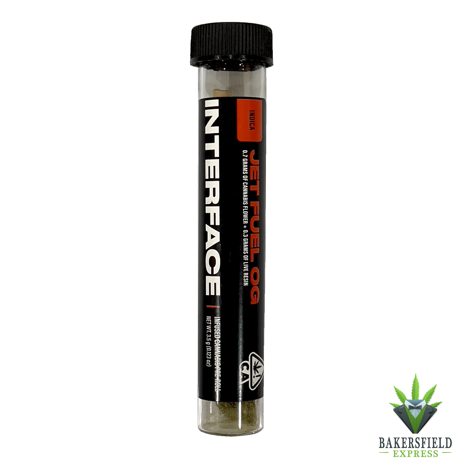 Interface JET FUEL OG Live Resin Preroll 1g (INDICA) Bakersfield Express