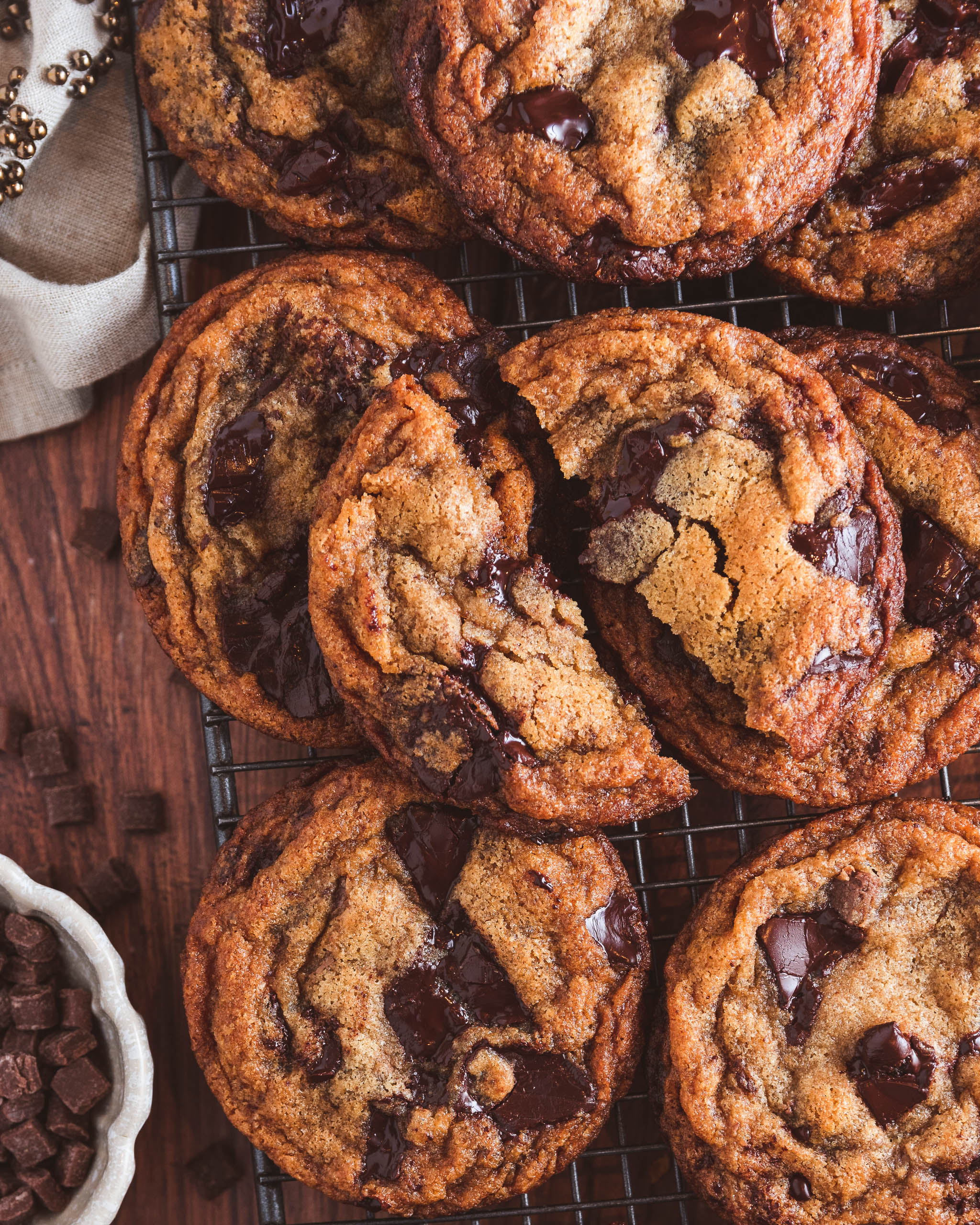 Brown Butter Malted Milk Chocolate Chunk Cookies Bakes by Chichi