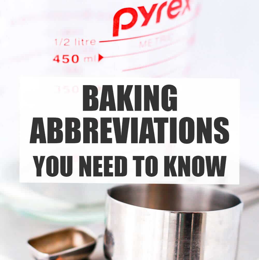 By extension, the term is also used as a cooking measure of volume. Baking Recipe Abbreviations The Bake School