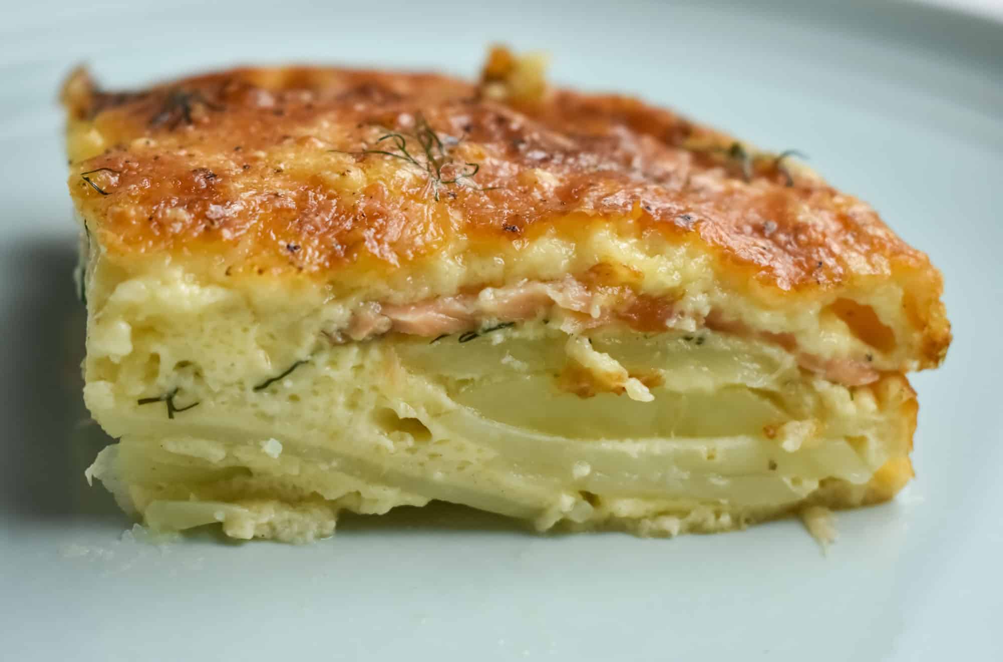 Crustless Salmon Potato Quiche Bake with Amy