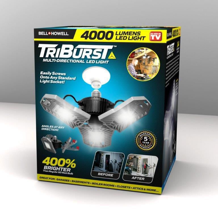 Bell+Howell TriBurst High Intensity Lighting with 144 LED Bulb, Multi