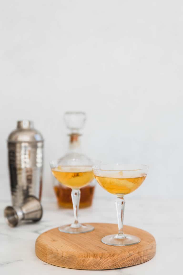 Simple Zesty Brandy Manhattan Cocktail Baking Ginger