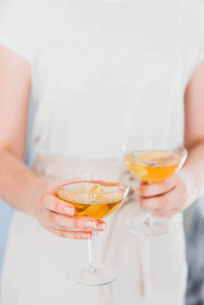 Simple Zesty Brandy Manhattan Cocktail Baking Ginger