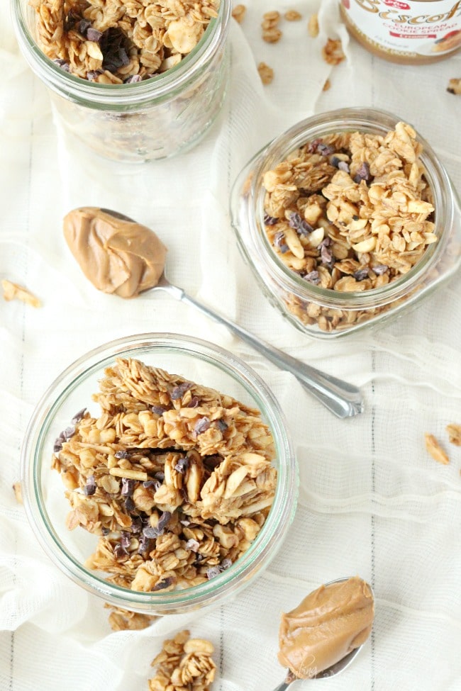 Cookie Butter Granola Clusters with Cacao Nibs Baking A Moment
