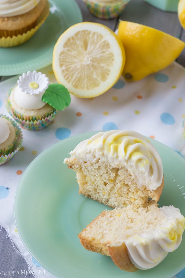 Lemon Greek Yogurt Cupcakes with Cream Cheese Frosting Baking A Moment