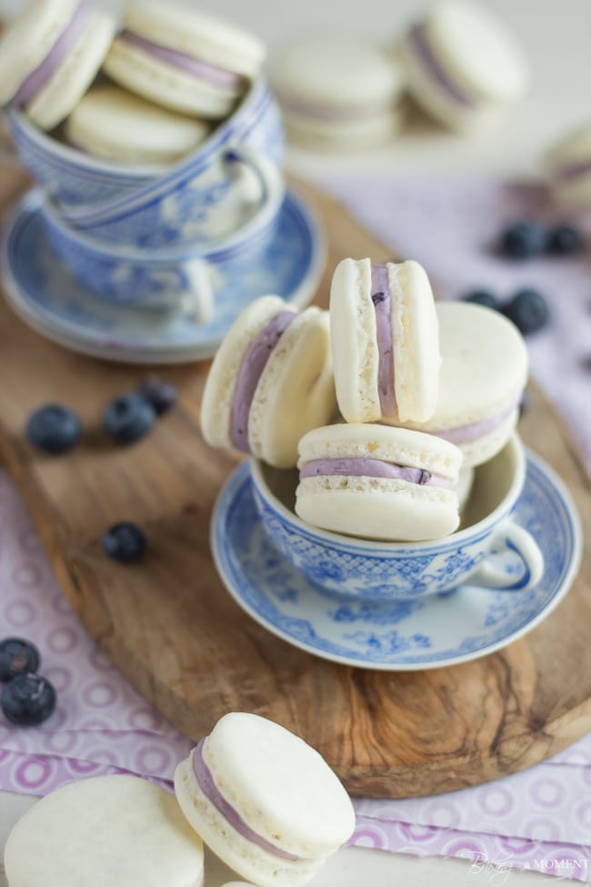 Blueberry Mascarpone Macarons Baking A Moment