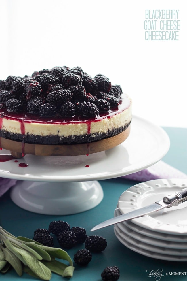 Blackberry Goat Cheese Cheesecake Baking A Moment