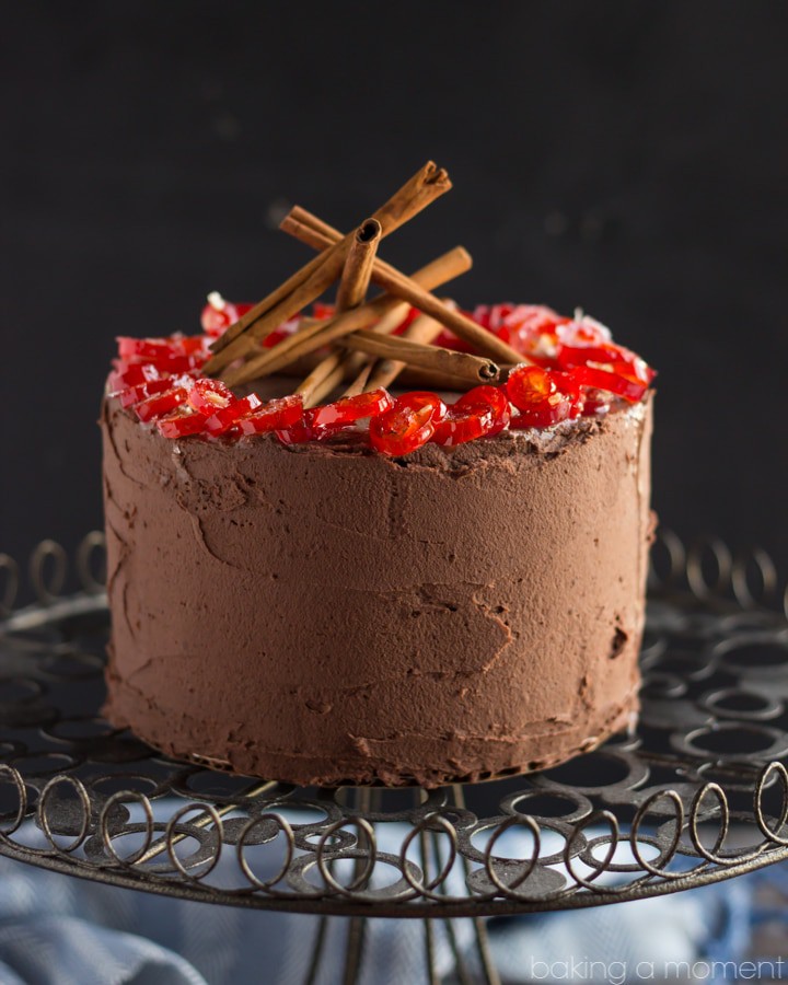 Chocolate Cake with Mexican Chocolate Frosting Baking A Moment