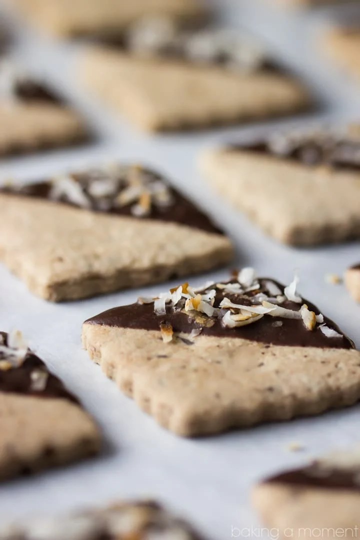 Coconut Straciatella Shortbread Cookies Baking A Moment