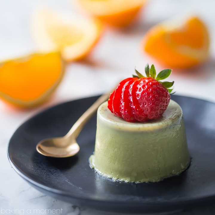 Matcha Green Tea Panna Cotta Baking A Moment