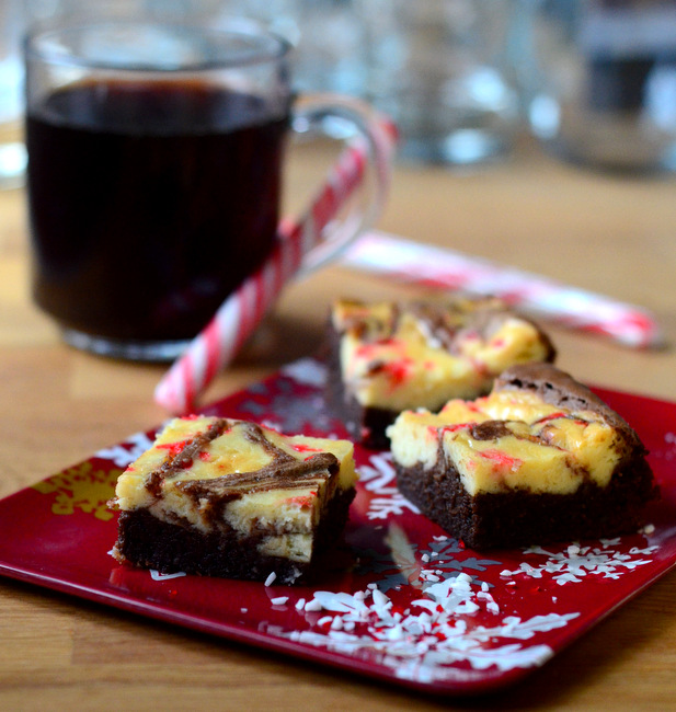 Peppermint Mocha Cream Cheese Brownies Baking Bites