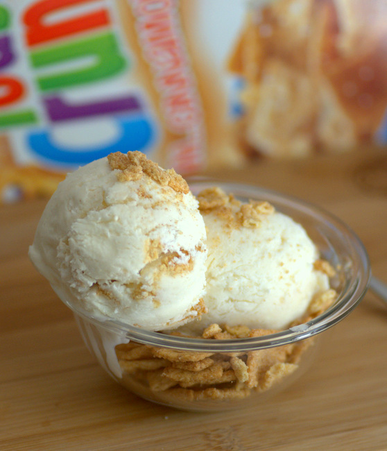 NoChurn Cinnamon Toast Crunch Cereal Milk Ice Cream Baking Bites