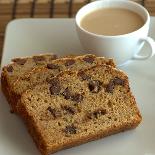 Coffee Chocolate Chip Banana Bread Baking Bites