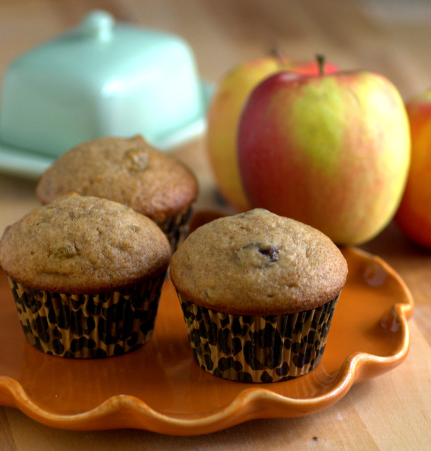 Applesauce Spice Muffins with Pecans and Raisins Baking Bites