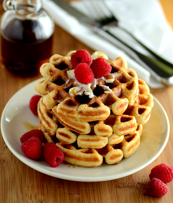 Buttermilk Whole Wheat Waffles Baking Bites