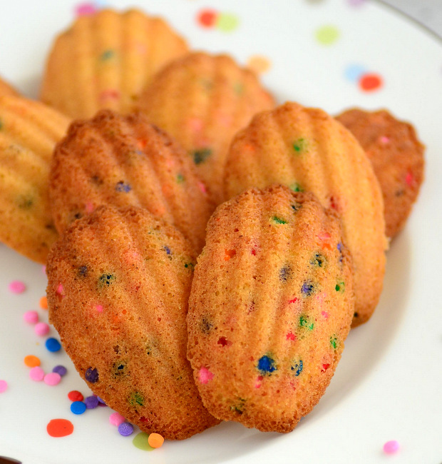 Birthday Cake Madeleines Baking Bites