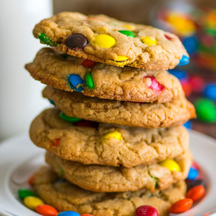 Smallbatch M&M Cookies (No Chill) Baking Mischief